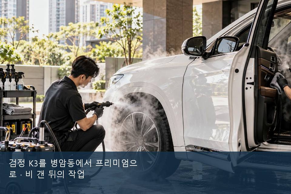 검정 K3를 병암동에서 프리미엄으로 · 비 갠 뒤의 작업