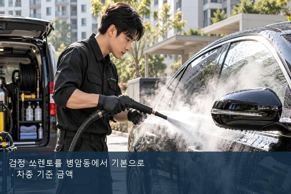 검정 쏘렌토를 병암동에서 기본으로 · 차종 기준 금액
